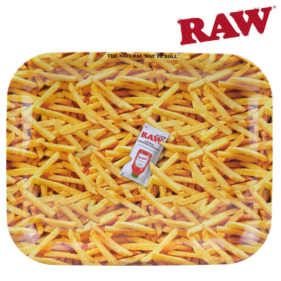 Raw French Fries Rolling Tray - Small