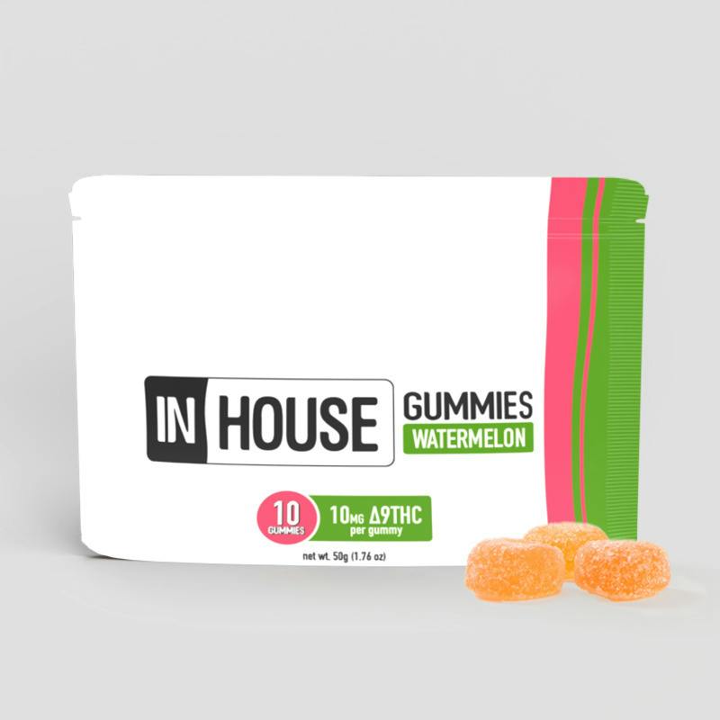 In House | Watermelon Fast Acting | 10mg Gummies (10pk)