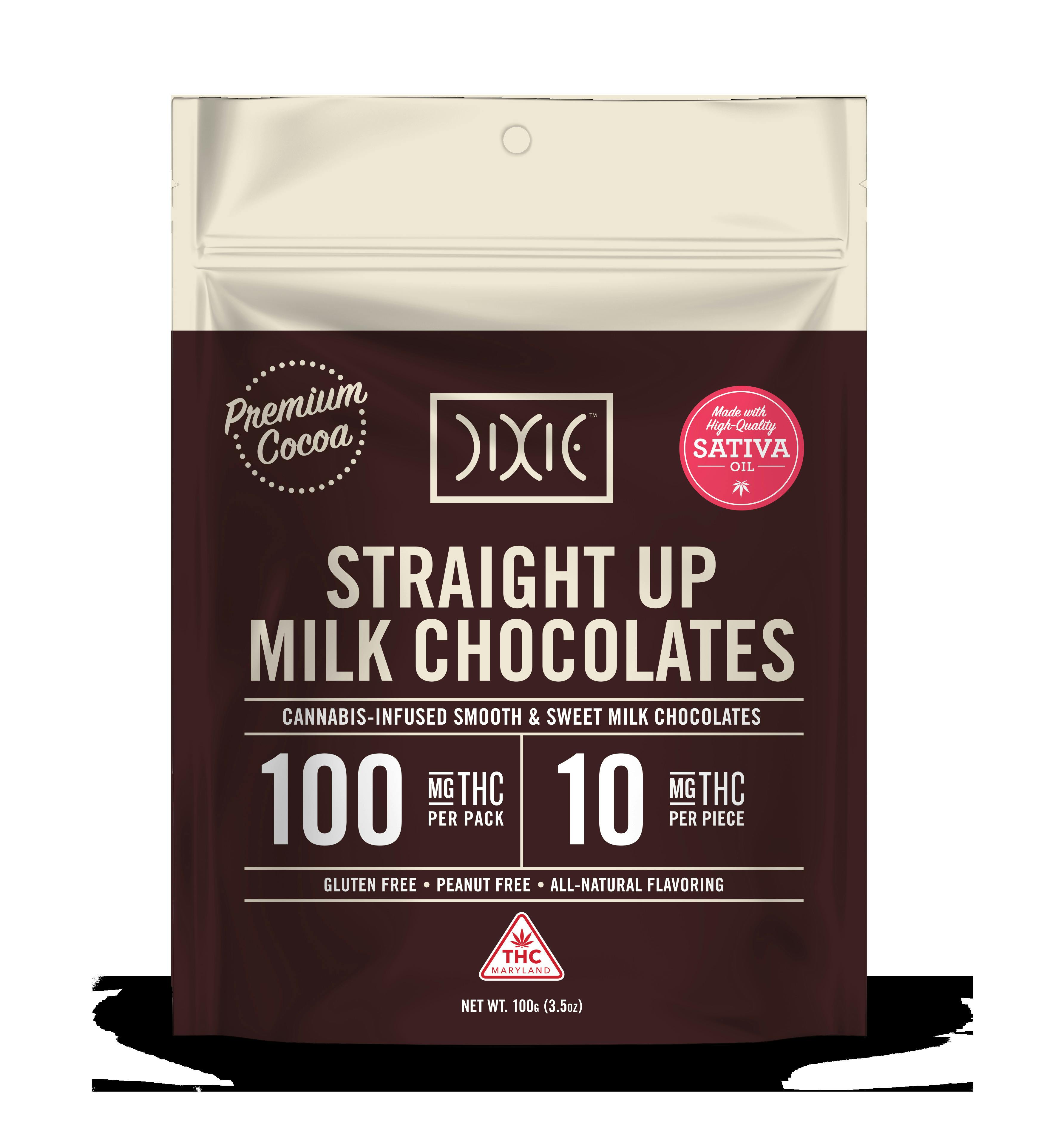 Dixie | Straight Up Sativa | Milk Chocolates 10mg (10pk)