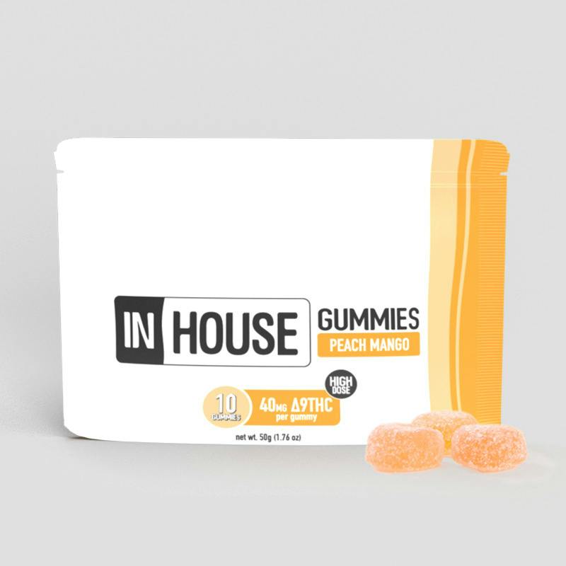 In House | Peach Mango | 40mg Fast Acting Gummies (10pk) (MED ONLY)