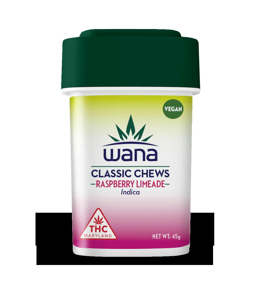 Wana | Raspberry Limeade | 40mg Chews (10pk) (MED ONLY)