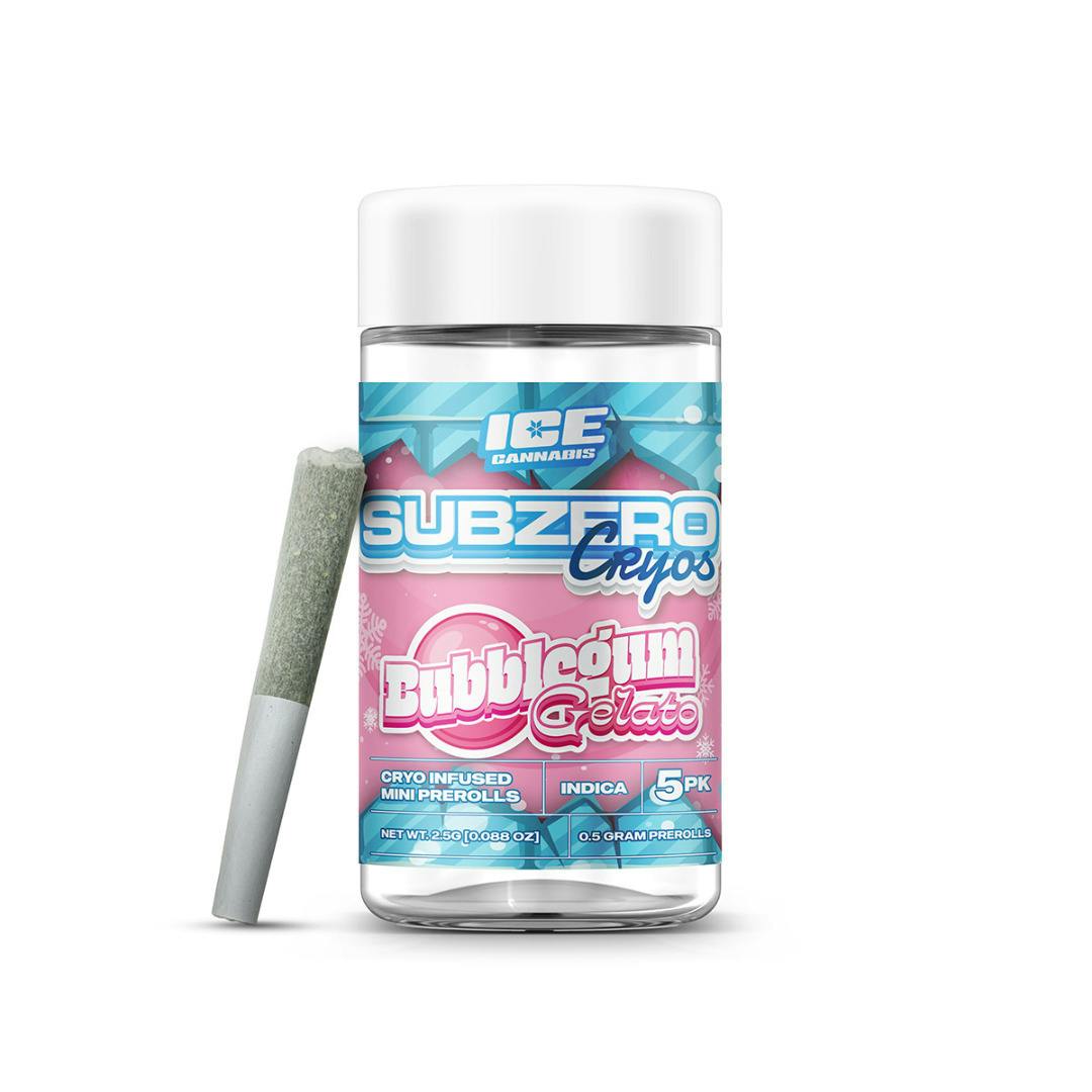 Ice Cannabis | Bubblegum OG Cryo Infused Pre-Roll Pack | 5x0.5g