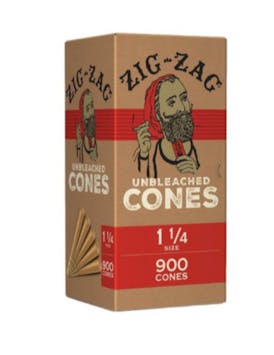 Zig Zag Unbleached Cones 1 1/4" - 6pk