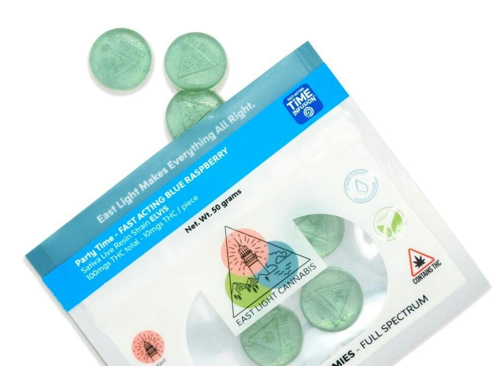 ELC - Party Time - Blue Raspberry - Azuca Fast Acting Gummies
