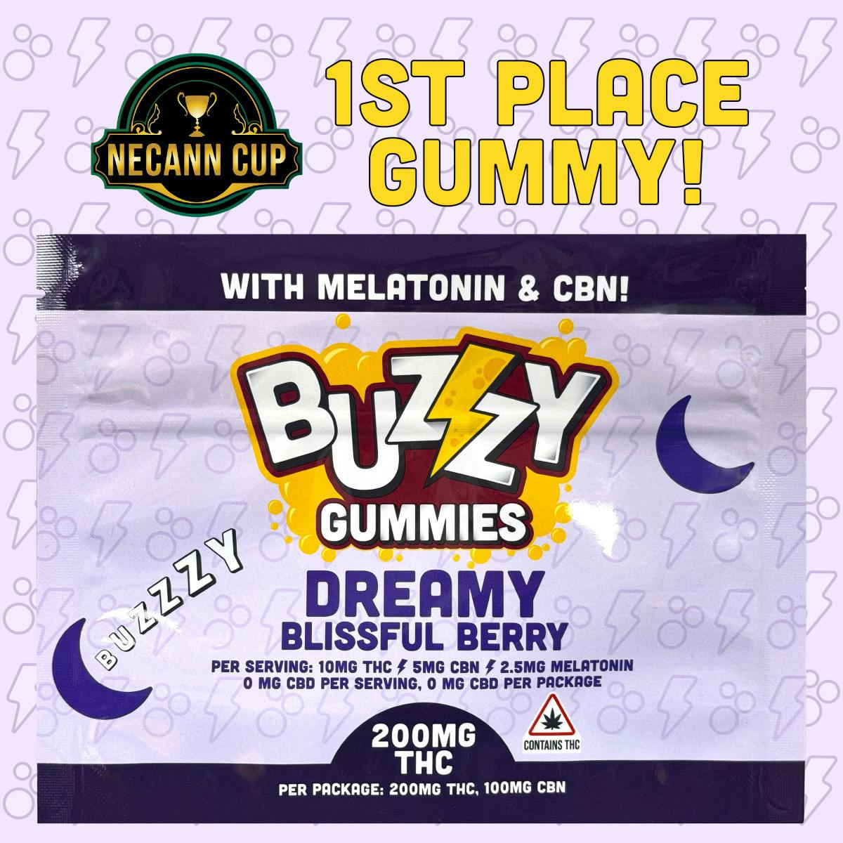 BZZY - Blissful Berry Gummies - 200mg THC / 100mg CBN