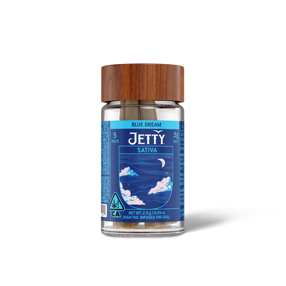 Jetty - Blue Dream x Sour Diesel High THC Inf Prerolls 5pk - 2.5g