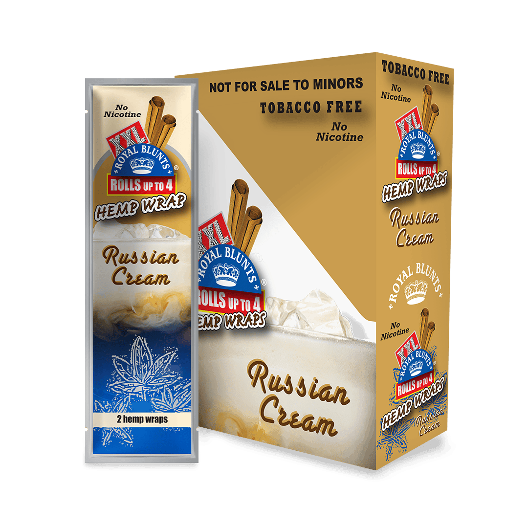 ROYAL BLUNTS - XXL - RUSSIAN CREAM HEMP WRAPS - 2 Pack