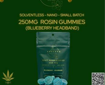 Rosin Gummies - Van's Reserve - 250mg/10pk - Blueberry Headband - 3445