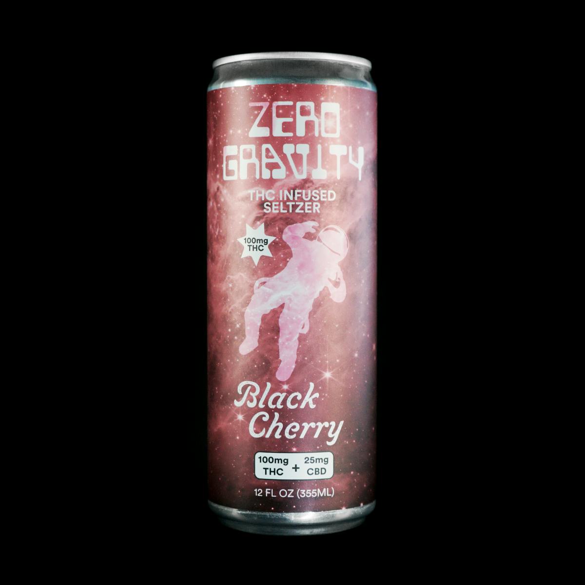 Black Cherry Seltzer 100mg THC / 25mg CBD