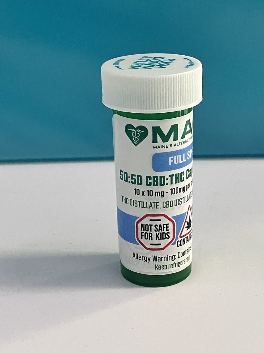 1:1 100mg CBD + THC Capsules at Zero Gravity Cannabis - Medical