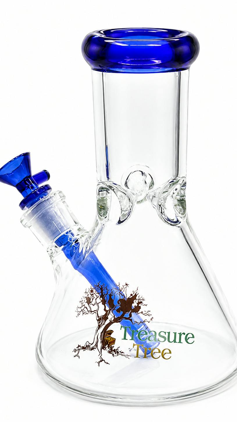 Mini Blue Treasure Tree Beaker Bong