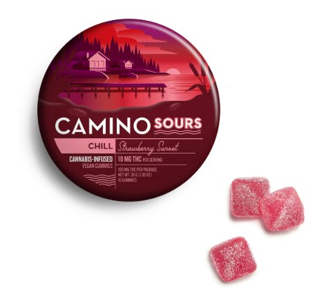 KIVA CAMINO GUMMIES — Sour Strawberry Sunset