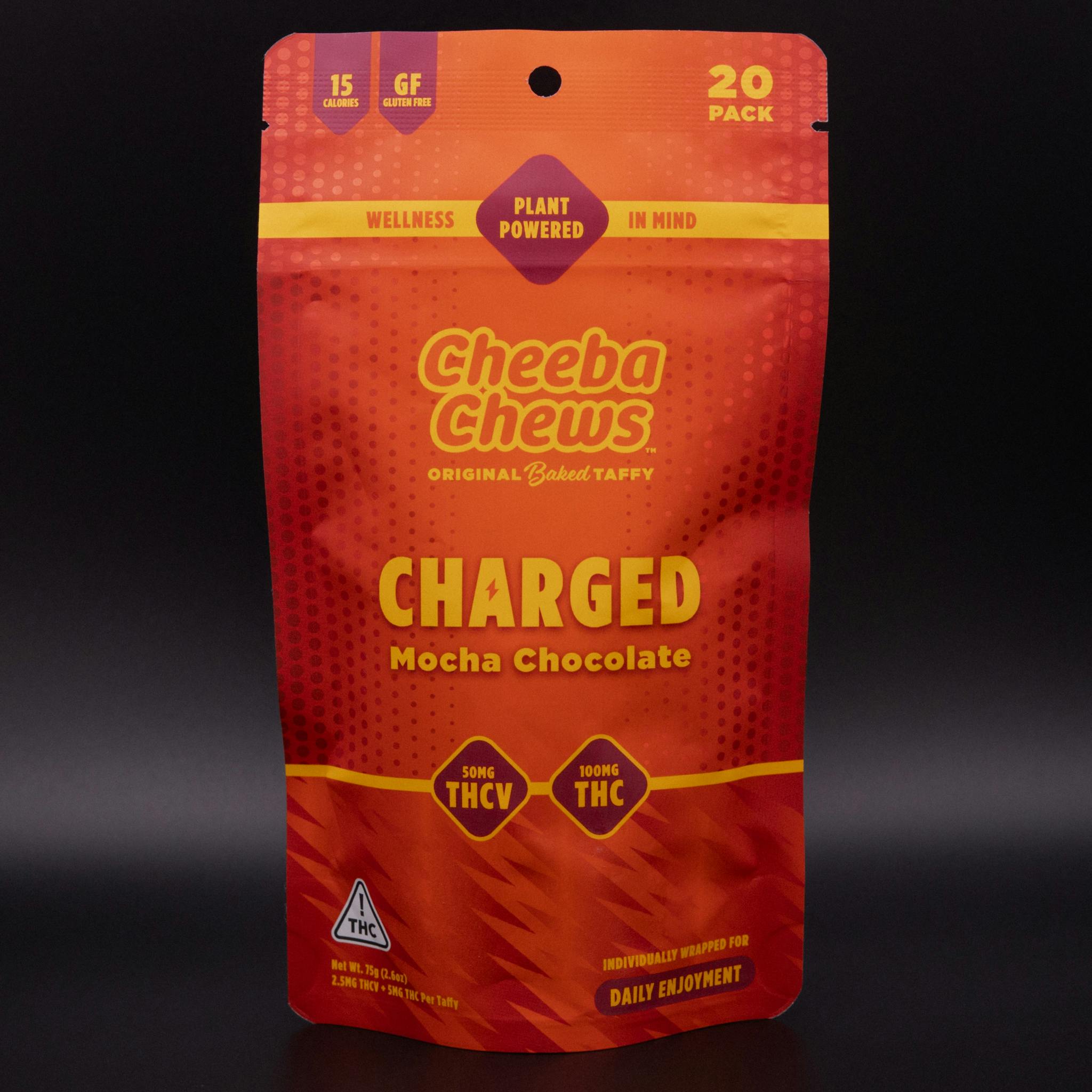 Cheeba Chews | 100mg | Charged Mocha Chocolate | Taffy | 20pk