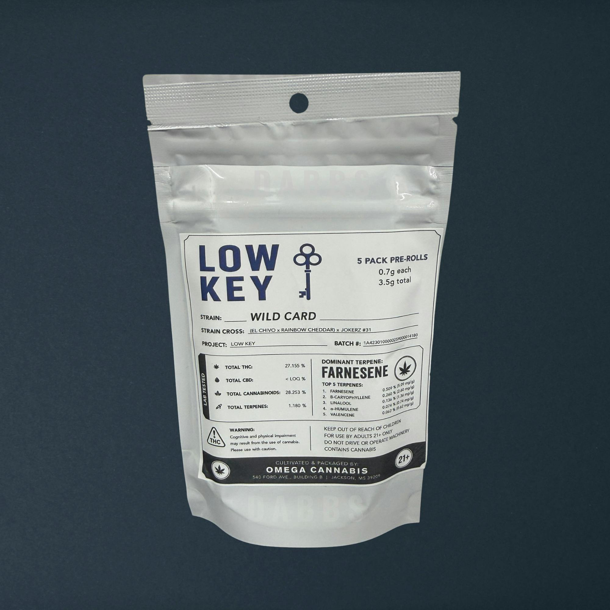 Low Key | 3.5g | Wild Card | 5pk at DABBS Cannabis Dispensary