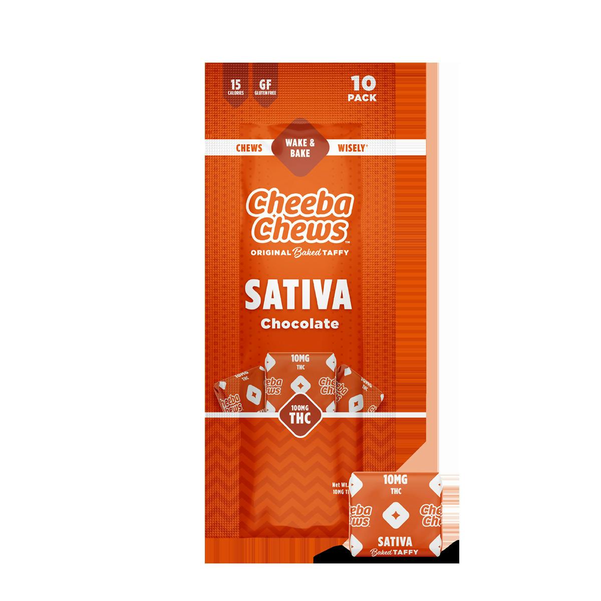 Cheeba Chews | 100mg | Sativa Chocolate | Taffy | 10pk