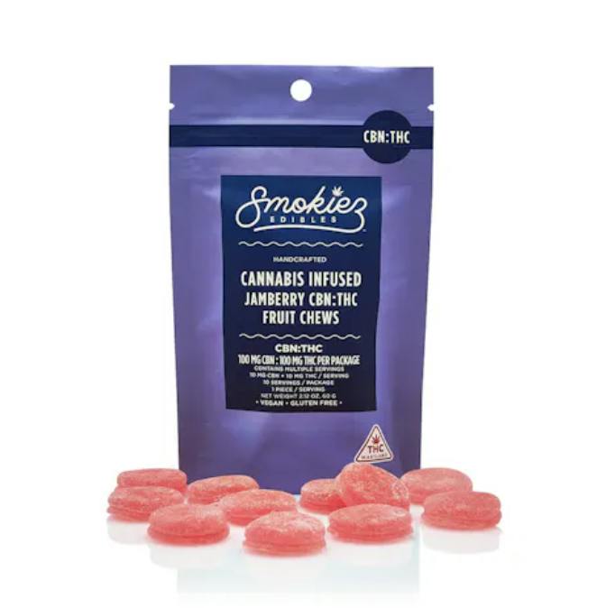 Smokiez - Sweet Jamberry 1:1 CBN Gummies 10pk - 100mg