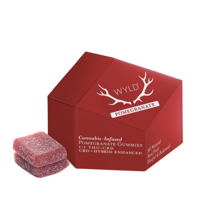 Wyld - Pomegranate 1:1 CBD Gummies 10pk - 100mg