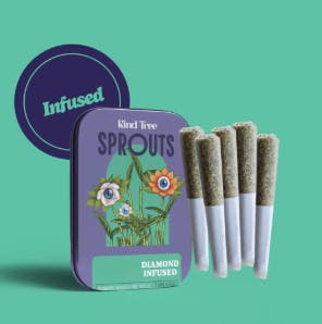 Kind Tree Sprouts - Lemon Cherry Sherbert Diamond Infused Prerolls 5pk - 1.75g at Carry-On Cannabis