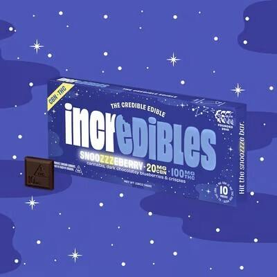 Incredibles - Snoozzzeberry Chocolate Bar 5:1 CBN - 100mg
