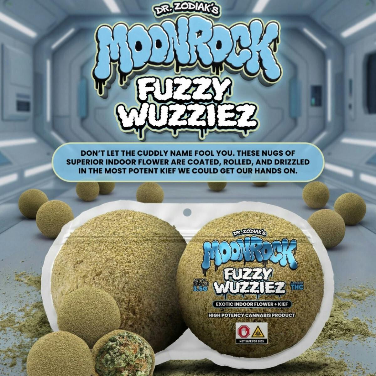 Dr. Zodiak's Moonrocks - Pinkies Fuzzy Wuzziez - Infused Flower - 3.5g
