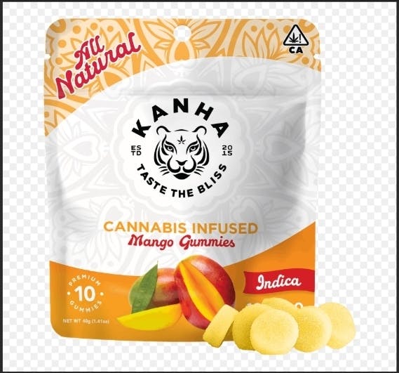 KANHA | Mango | 100mg (10 Units x 10mg THC) Gummy