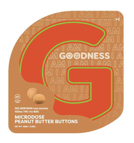 I am Goodness | Peanut Butter Buttons 100pk 1mg