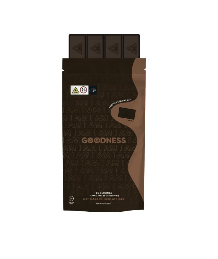 I am Goodness | 64% Dark Chocolate Bar 20pk 5mg