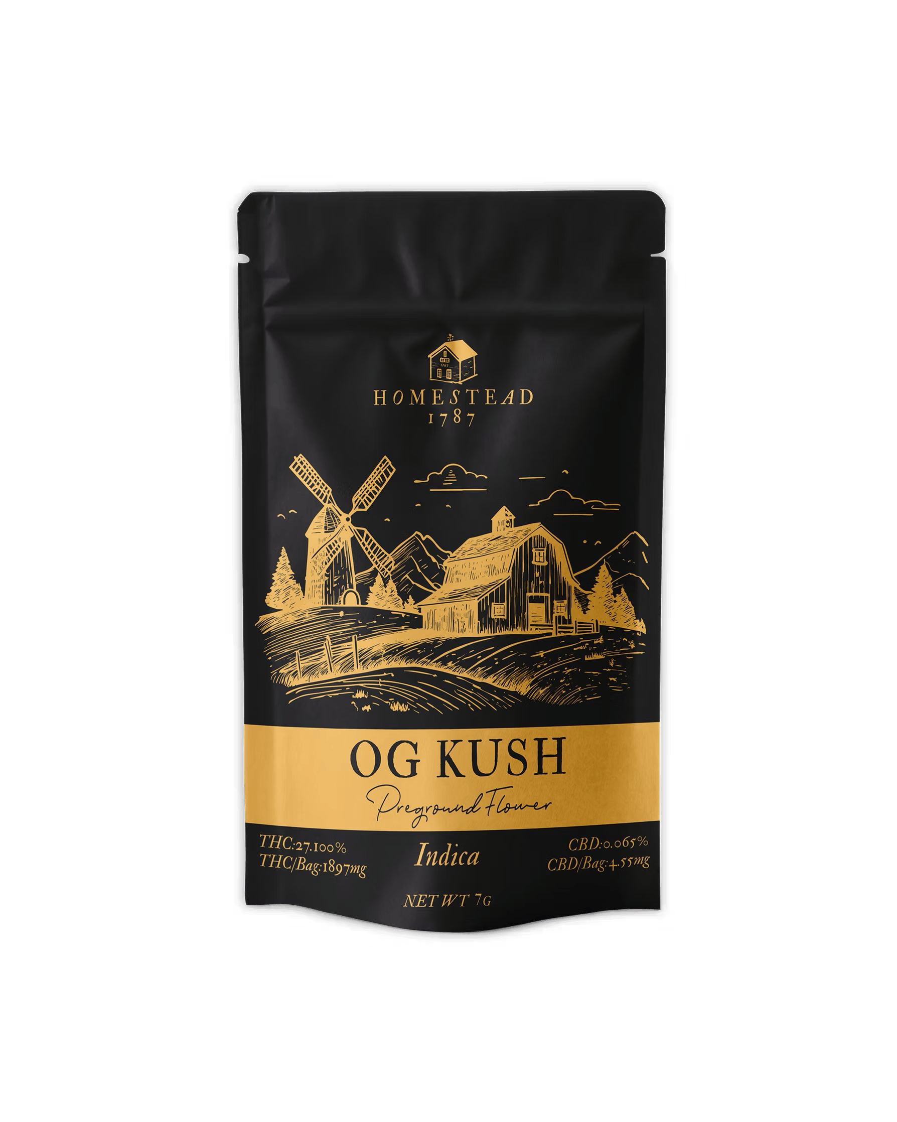 Homestead 1787 | OG Kush Pre-ground Indica Flower 7g