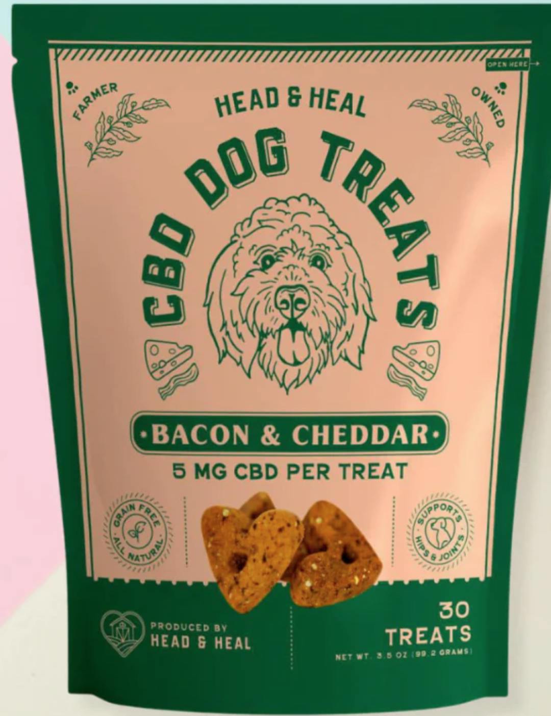Head and Heal | Bacon & Cheddar Dog Treat 5mg