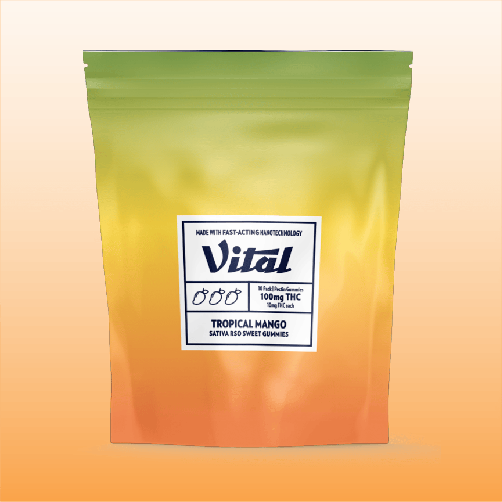 Vital RSO Tropical Mango Gummy 100mg   Candy