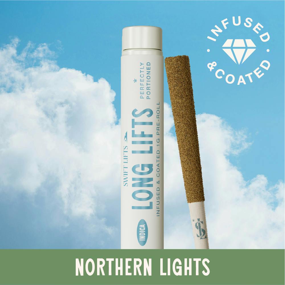 Swift Lifts Long Lift Infused & Coated Northern Lights Infused Pre-Roll 1g