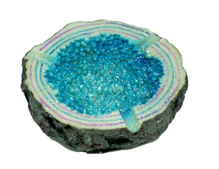 BLUE CRYSTAL ASHTRAY