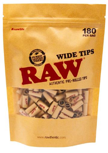 RAW PRE ROLLED WIDE TIPS (180pc)