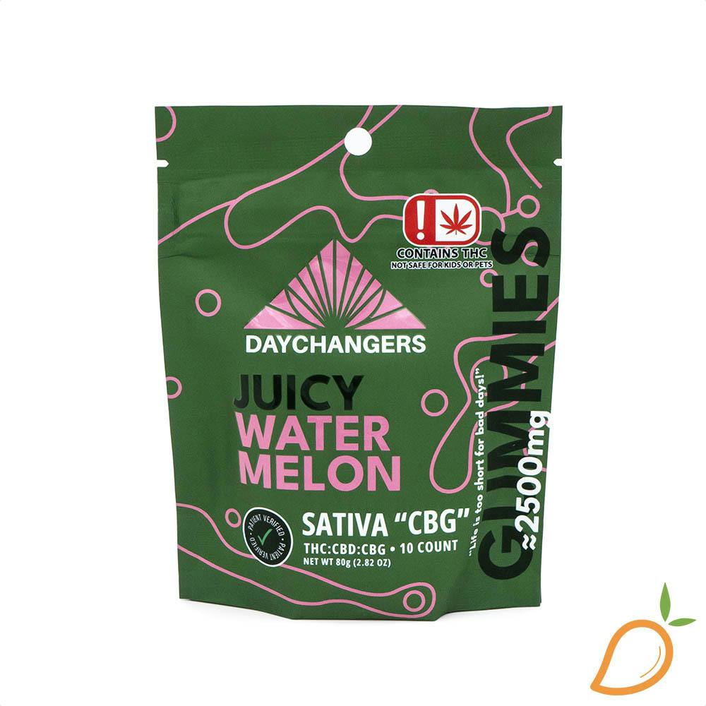 2500mg 1:1:1 THC/CBD/CBG Juicy Watermelon Gummies Daychangers