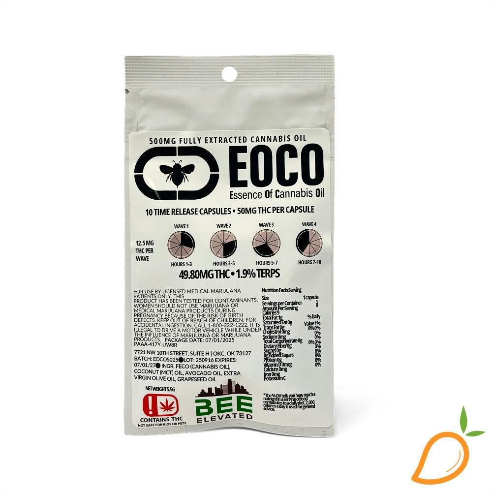 500mg 10pk EOCO Capsules Bee Elevated