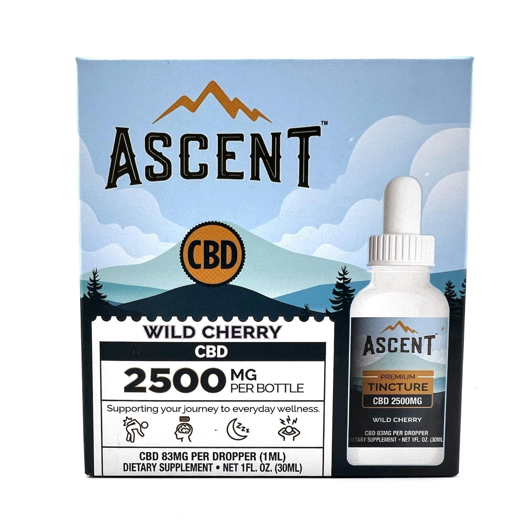 Ascent - 2500mg CBD Tincture - Wild Cherry