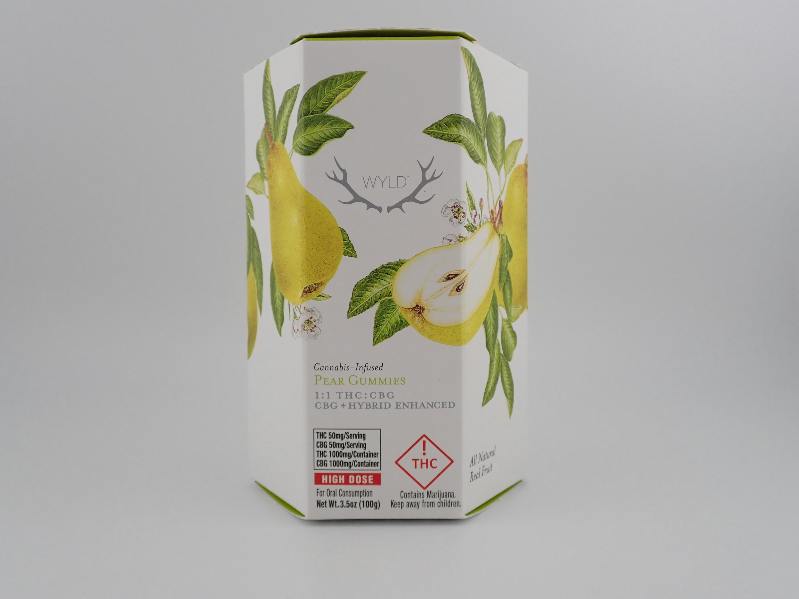 Boxed Pear Gummy - 1000mg/ 1000mg CBG THC - 20 Pieces - B30