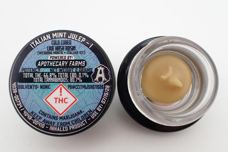 Italian Mint Julep Live Hash Rosin - I 2G