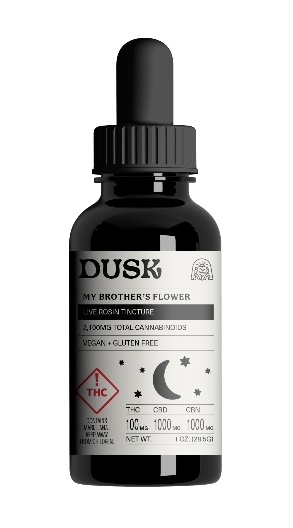 Dusk (I) - (1:10:10 THC:CBD:CBN) - 100mg Rosin Tincture - My Brother's Flower