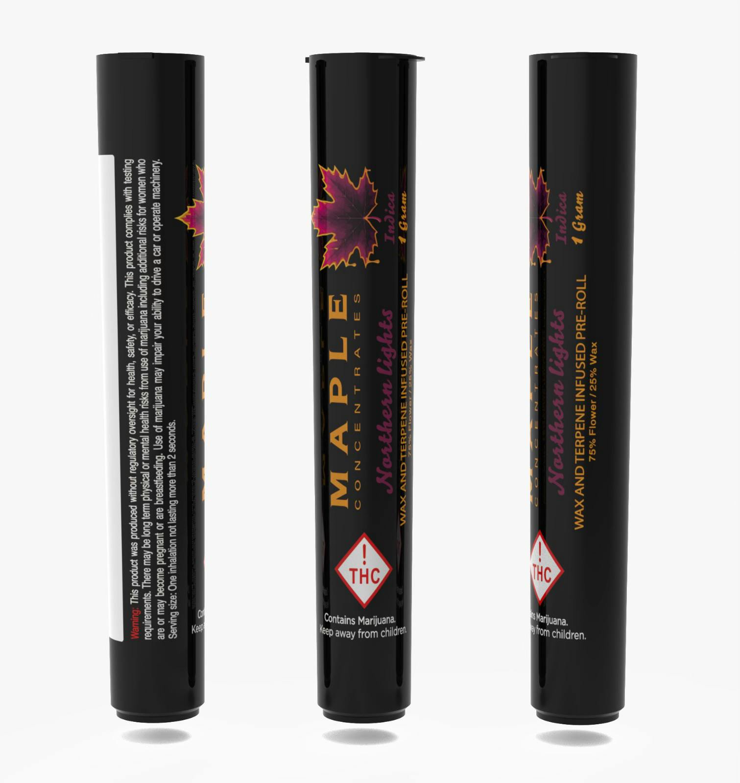 Northern Lights (I) - 1g Wax Infused Pre-Roll - Maple