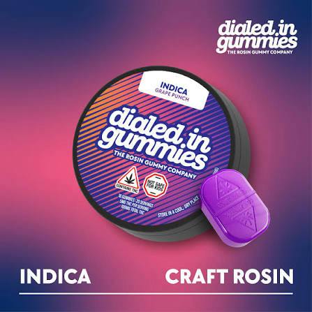Grape Punch (I) - 100mg Rosin Gummies Classic - Dialed In