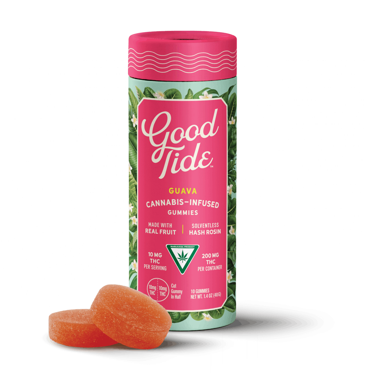 (REC) Good Tide 200mg Hash Rosin Gummies - Guava (Balanced)