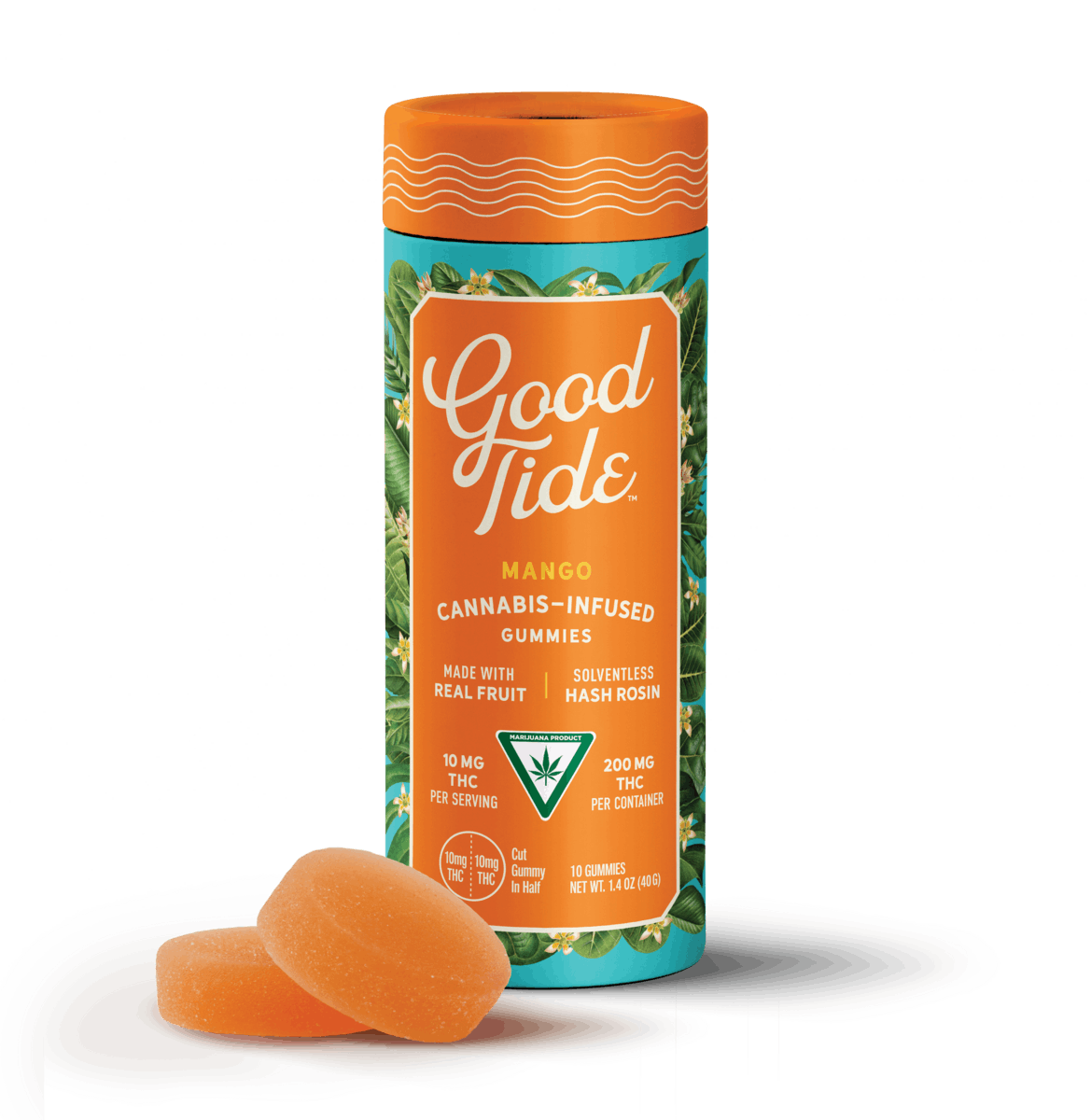 (REC) Good Tide 200mg Hash Rosin Gummies - Mango (Mellow)