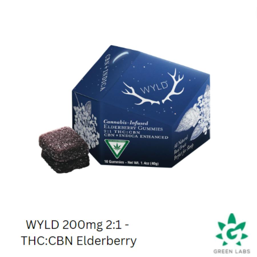 (REC) Wyld Fruit Gummies 200mg THC: 50mg CBN - Elderberry (Indica) - REC - 40.0g