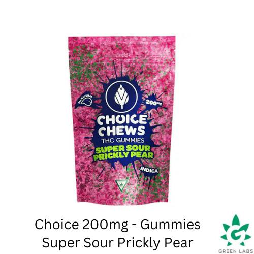 (REC) Choice 200mg Gummies - Super Sour Prickly Pear
