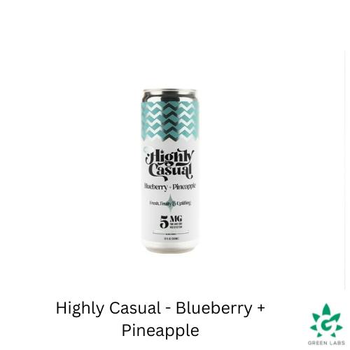 (REC) Highly Casual 5mg Single - Blueberry & Pineapple Seltzer