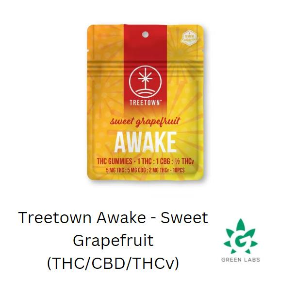 (REC) Treetown Gummies - Sweet Grapefruit Awake 1:1:1/2 (THC:CBG:THCv)