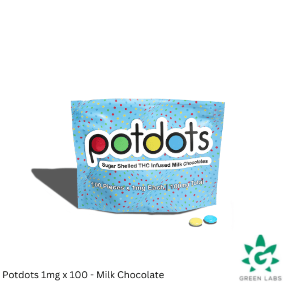 (REC) PotDots - THC Infused Milk Chocolates (1mg x 100 pieces) - REC - 82.5g