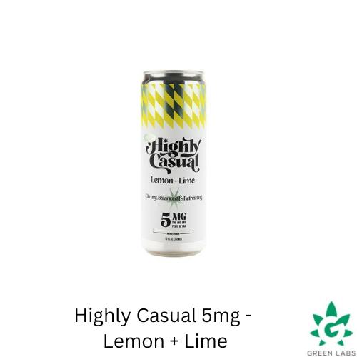 (REC) Highly Casual 5mg Single - Lemon & Lime Seltzer