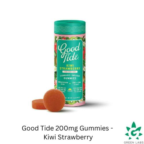 (REC) Good Tide 200mg Hash Rosin Gummies - Kiwi Strawberry (Refreshing)